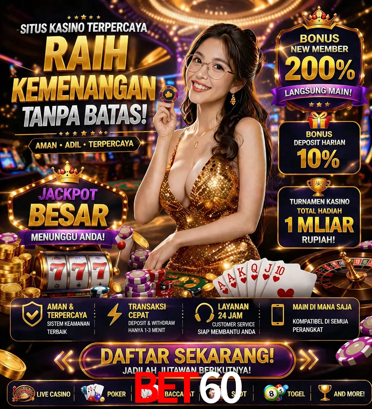 Roleta e blackjack bet60